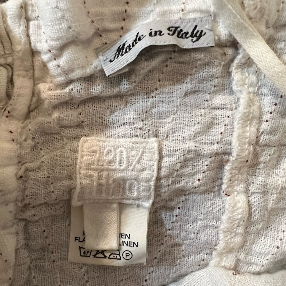 Luxury Brand 120% Lino Linen Strapless Crop Top - Picture 3 of 5